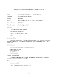 Isilah kolom berikut dengan menuliskan maknanya. Mengamati Contoh Komentar Pada Buku Fiksi