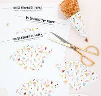 Printable Illustrated Ice Cream Cone Wrappers