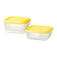Pruta Transparent Yellow Food Container Ikea Food Containers Food Storage Containers Food Storage Organization