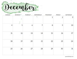 2022 calendar printable watercolor paper trail design