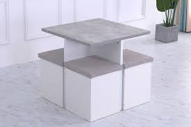 Stowaway dining set table and 4 chairs stools compact space saver wooden kitchen. Stowaway Table Set Voucher Wowcher