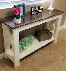 Farmhouse Entry Table Entry Table Sofa Table Cross End Etsy In 2020 Farmhouse Entry Table Rustic Entry Table Sofa Table Decor