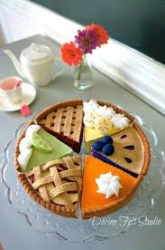 Felt Pie Tea Party Colletion 6 Pc Set Felt Food Pretend Play Tea Party Filzmuster Fur Lebensmittel Handgemachter Filz Ernahrungsgewohnheiten