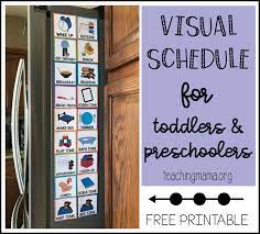 Our daily routine does not change often. Visual Schedule For Toddlers