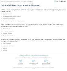 On may 20, 2021, president biden made history by signing the first bill of its kind into law: Quiz Worksheet Asian American Movement Study Com