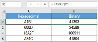 How To Use The Excel Hex2dec Function