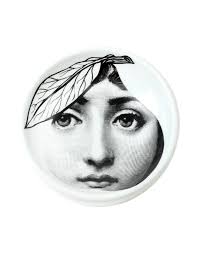 Fornasetti Round Ashtray Tema E Variazioni N.24 Catch-All Tray Or Ash Tray  Porcelain In White