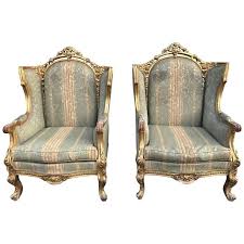 Pair Of 19th Century French Wingback Rococo Boudoir Chairs 1 Chair Antique Chairs Shop Chair