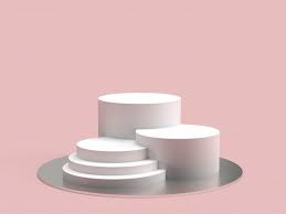 3d Rendering Cylinder Product Display Podium Mockup Display Stand Print Design Art Diy Jewelry Display