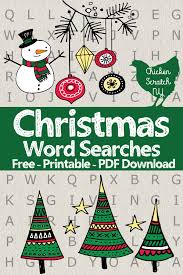 Hidden objects in puzzle pictures: Free Printable Christmas Word Searches