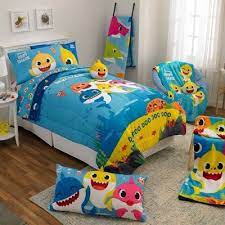 Pinkfong Baby Shark 46 X60 Shark Bait Throw Blanket In 2021 Shark Theme Room Toddler Boy Room Decor Shark Kids Room