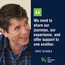 After a probable CTE diagnosis, Mike Adamle and his wife Kim launched The Mike  Adamle Project: Rise Above to provide patients and their loved ones with  tools, resources, and most importantly, hope.