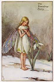 Snowdrop Flower Fairy Vintage Print 1930 S Cicely Mary Etsy Vintage Fairies Cicely Mary Barker Flower Fairies