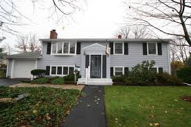 Split Level Entry Remodel Hampshire Road Peabody Ma Home For Sale 399 000 Ma Real Es Split Level House Exterior Exterior House Remodel Exterior Remodel