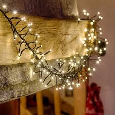 Albero di natale in legno con base 145 cm led bianco caldo lotti 47570. Catene Di Luci Natalizie Luminal Park