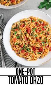 One Pot Basil And Tomato Orzo Recipe Recipe Orzo Recipes Recipes Pasta Dishes