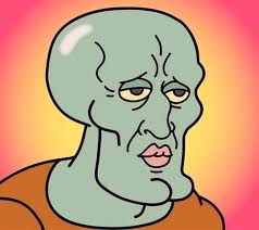 Handsome Squidward Funny Paintings Cartoon Painting Vintage Cartoon