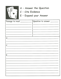 Answer Cite Explain Graphic Organizers Writing Teaching