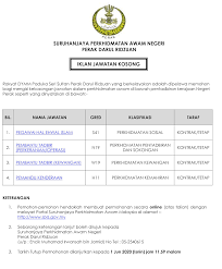 Kekosongan Jawatan Di Suruhanjaya Perkhidmatan Awam Spa Negeri Perak Semakjawatan Com Jawatan Kosong Terkini