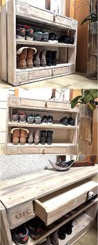 Meuble Chaussure Palette Pallet Shoe Rack With Drawers Shoeracksdesign Shoeracks Drawers Pa Meuble Palette Meubles En Bois De Palettes Relooking Meuble