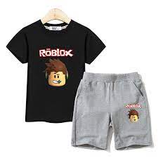 See more ideas about roblox shirt, roblox, roblox pictures. Kids Fashion Suit Roblox Clothing Boys T Shirt Pants Sets Boy Costume 2pc Set Shopee Philippines