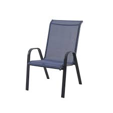 Mainstays Oversized Stacking Sling Chair Navy Black Walmart Com Sling Chair Mainstays Lawn Chairs
