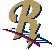 Scranton Wilkes Barre Railriders Alternate Logo 2013 Gold R With Blue And Red Railroad Below Mascot Design Sport Logo Design Logo Mascot