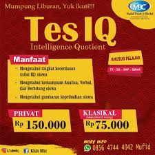 Tes iq juga bisa menjadi salah satu prediksi tentang kemampuan dan minatnya akan suatu pekerjaan. Kabar Klaten Tes Iq Special Pelajar Facebook