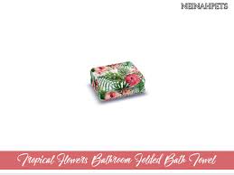 Enjoy free shipping on most stuff, even big stuff. Neinahpets Tropical Flowers Bathroom Folded Bath Towels