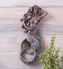 Our Indoor Outdoor Mermaid Wall Sculpture Certainly Is The Fairest Of Them All This Lovely Mermaid Wall Ar Mermaid Wall Decor Mermaid Wall Art Wall Sculptures