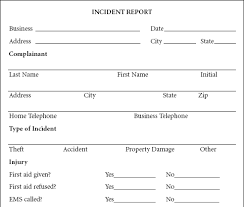 Whether you're filling in for someone. Hospitality Incident Report Form Sablon