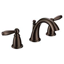 As an amazon associate i earn from qualifying purchases. Moen Brantford 8 In Widespread 2 Handle High Arc Bathroom Faucet Trim Kit In Oil Rubbed Bronze Valve Not Included T6620orb The Home Depot