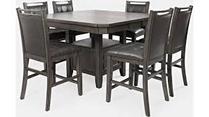 They are made of rubberwood with a burnished rustic oak finish that improves their attractiveness. Manchester 7 Pc Counter Height Dining Set By Jofran Nis749850854 Callan Furniture