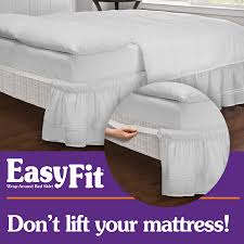 Check spelling or type a new query. Easy Fit Solid Wrap Around Easy On Off Dust Ruffle 18 Inch Drop Bedskirt Queen King Black Shams Bed Skirts Bed Frame Draperies Home Urbytus Com
