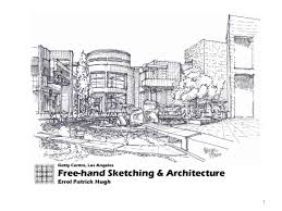 Getty Centre Los Angeles Architecture Sketch Hand Sketch Architecture