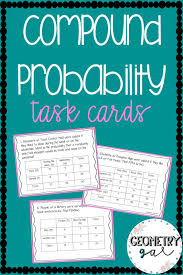 Compound Probability Activity Probability Activities High School Math Activities Task Cards