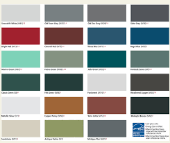 color chart custom pro roofing