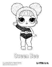 Queen Bee Glitter Coloring Page Lotta Lol Bee Coloring Pages Bunny Coloring Pages Kids Printable Coloring Pages