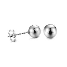 We have over 400 pairs of sterling silver earrings for your browsing and shopping pleasure. Fremada Rhodium Plated Sterling Silver Polished Ball Stud Earrings