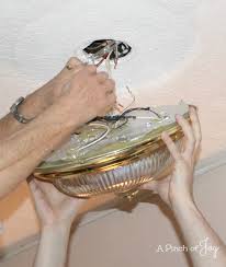 As many customers don't know how to assemble the iralan ceiling light/ chandelier, i made a video with my colleagues. How To Change Your Light Fixture In Seven Easy Steps A Pinch Of Joy