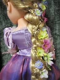 I also added some lights since rapunzel's hair glows and i'm the most step 3: Never Grow Up A Mom S Guide To Dolls And More Disney Princess And Me Rapunzel Braid Tu American Girl Doll Hairstyles Rapunzel Braid American Girl Hairstyles