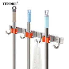 Mop broom holder wall mounted kitchen hanging garage utility tool organizers and storage rack for commercial bathroom laundry room closet gardening (grey) 4.6 out of 5 stars 2,175 $11.49 $ 11. Stainless Steel Cleaning Tool Wall Mounted Hanging Hook Broom Mop Holder China Mop Holder Mop Broom Holder Made In China Com