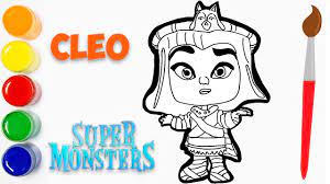 Touch device users can explore by touch or with swipe gestures. How To Draw Cleo Graves Super Monsters Drawing For Kids Cat Color Youtube
