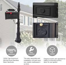 Current diagram in metric units Buy Polar Aurora Barcelona Decorative Post Mailbox Combination Stratford Heavy Duty Postal Mail Box Cast Aluminum Black Online In Kazakhstan B079189fbz