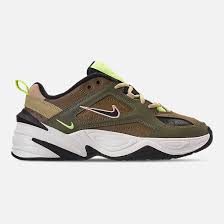 Right View Of Women S Nike M2k Tekno Casual Shoes In Medium Olive Black Yukon Brown Leather Shoes Woman Sneakers Nike Shoes Women