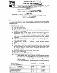 Pemerintah kota bogor tahun 2021 melalui dinas kesehatan kota bogor menerima tenaga non pns sebanyak 166 orang dengan formasi dan spesifikasi sebagi kepala dinas kesehatan kota bogor (ditandatangani sendiri oleh pelamar diatas materai rp. Rekrutmen Tenaga Non Pns Dinas Kesehatan Kota Bogor 166 Orang