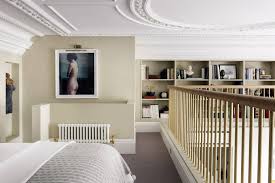 The room's rich dark jewel. Mezzanine Bedroom Ideas House Garden