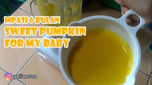 Tambahkan asi/sufor dan tepung beras. Mpasi Bayi 6 Bulan Labu Kuning Untuk Snack Youtube
