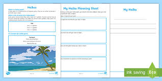 Haiku Template And Poem Writing Worksheet Twinkl