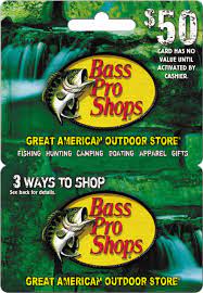 Cabela's gift cards, e gift cards and gift certificates can be presented for payment at any bass pro shops retail register location. Bass Pro Shops 50 Gift Card 26516 Best Buy